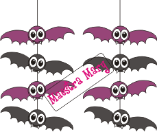 decorazioni halloween - pipistrelli da ritagliare e appendere